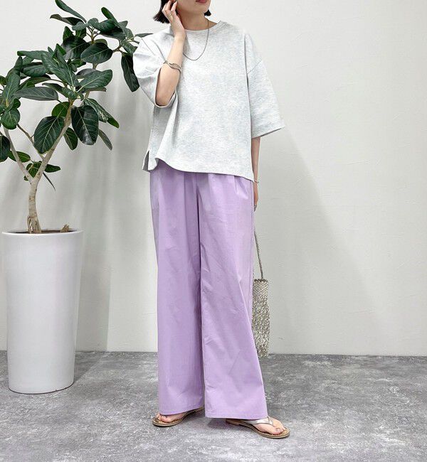 fredy emue「綿ナイロンストレッチセミワイドパンツ」|チノ|