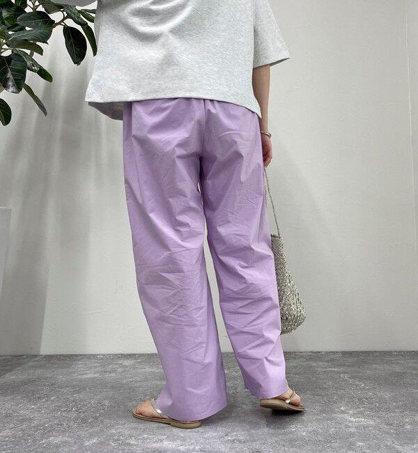 fredy emue「綿ナイロンストレッチセミワイドパンツ」|チノ|