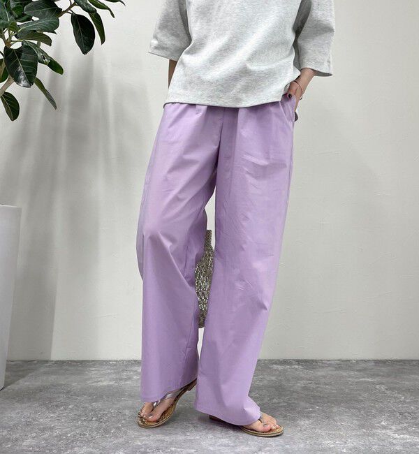 fredy emue「綿ナイロンストレッチセミワイドパンツ」|チノ|