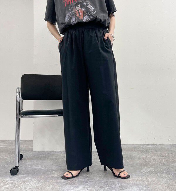 fredy emue「綿ナイロンストレッチセミワイドパンツ」|チノ|