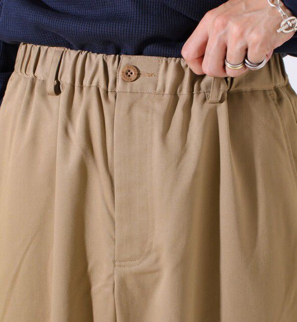 GLOSTER「【GEVACO】ドロストイージーパンツ ストレッチツイル 裾ドローコード付き」|チノ|