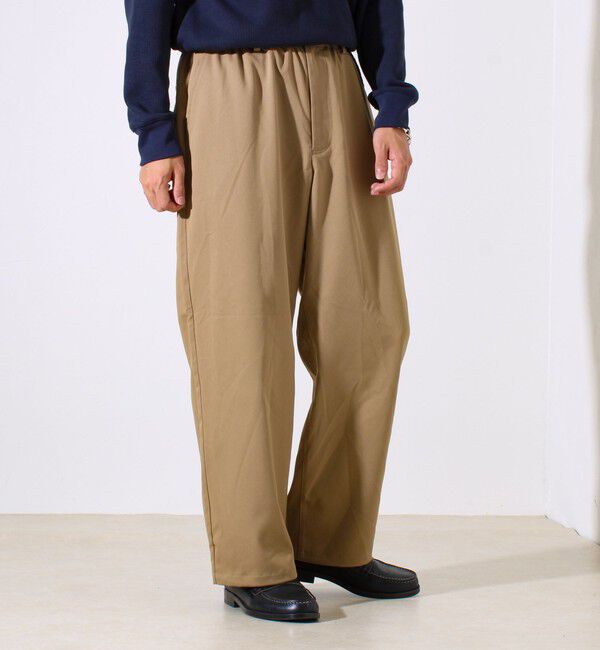 GLOSTER「【GEVACO】ドロストイージーパンツ ストレッチツイル 裾ドローコード付き」|チノ|