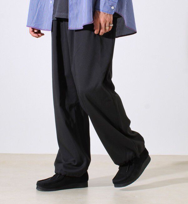 GLOSTER「【GEVACO】ドロストイージーパンツ ストレッチツイル 裾ドローコード付き」|チノ|