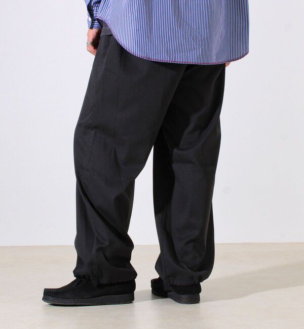 GLOSTER「【GEVACO】ドロストイージーパンツ ストレッチツイル 裾ドローコード付き」|チノ|