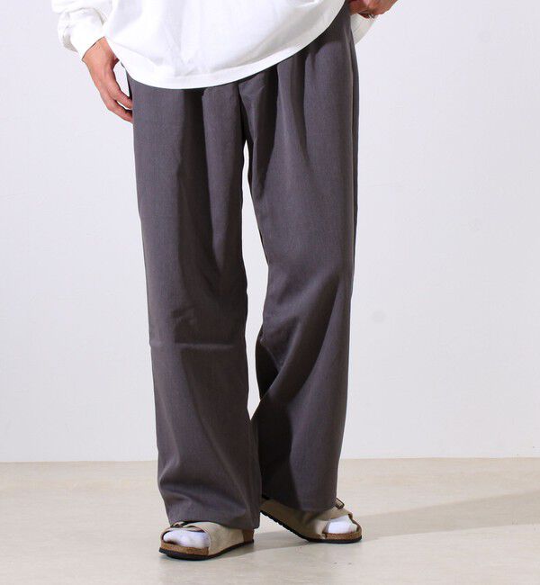 GLOSTER「【GEVACO】ドロストイージーパンツ ストレッチツイル 裾ドローコード付き」|チノ|