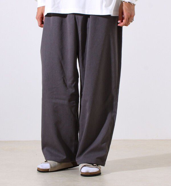 GLOSTER「【GEVACO】ドロストイージーパンツ ストレッチツイル 裾ドローコード付き」|チノ|