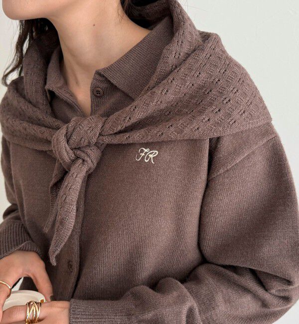 fredy emue「ニットシャツカーディガン バブーシュカ付き」|ニット・セーター|