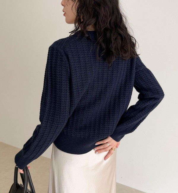 fredy emue「FR刺繍ケーブル柄ちびポケニットプルオーバー」|ニット・セーター|