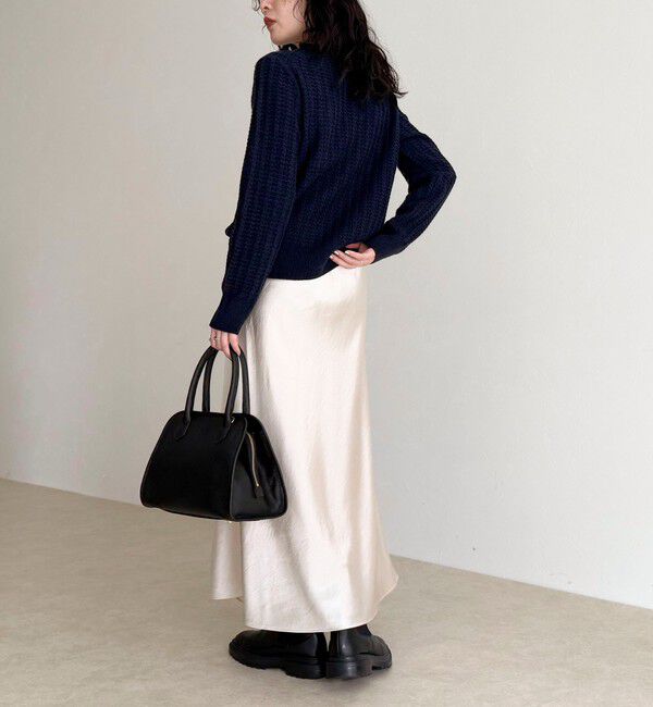 fredy emue「FR刺繍ケーブル柄ちびポケニットプルオーバー」|ニット・セーター|