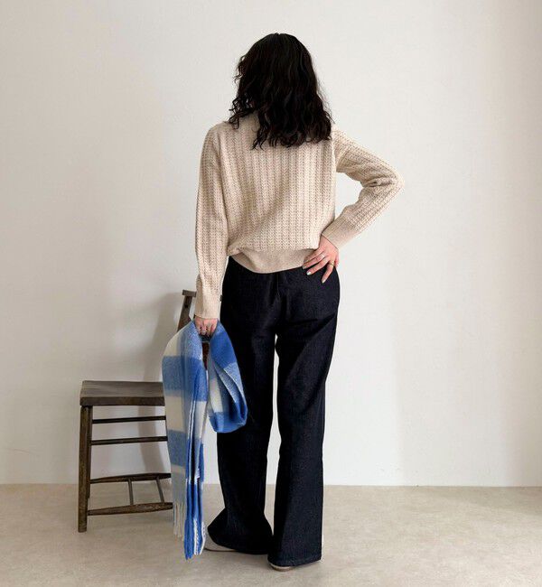 fredy emue「FR刺繍ケーブル柄ちびポケニットプルオーバー」|ニット・セーター|