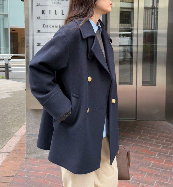 fredy emue「【リバイバル/新色追加】ウール混ミドル丈Pコート」|ピーコート|