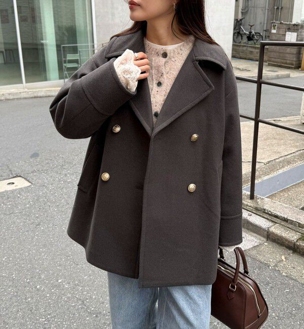 fredy emue「【リバイバル/新色追加】ウール混ミドル丈Pコート」|ピーコート|