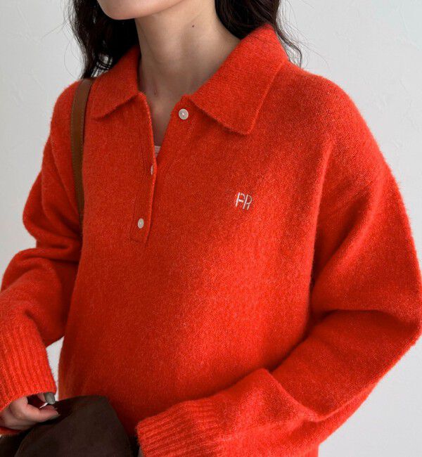 fredy emue「FR刺繍衿付きニットワンピース」|ワンピース|