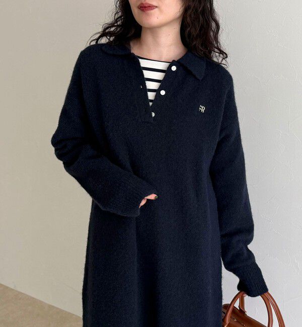fredy emue「FR刺繍衿付きニットワンピース」|ワンピース|
