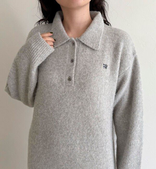 fredy emue「FR刺繍衿付きニットワンピース」|ワンピース|