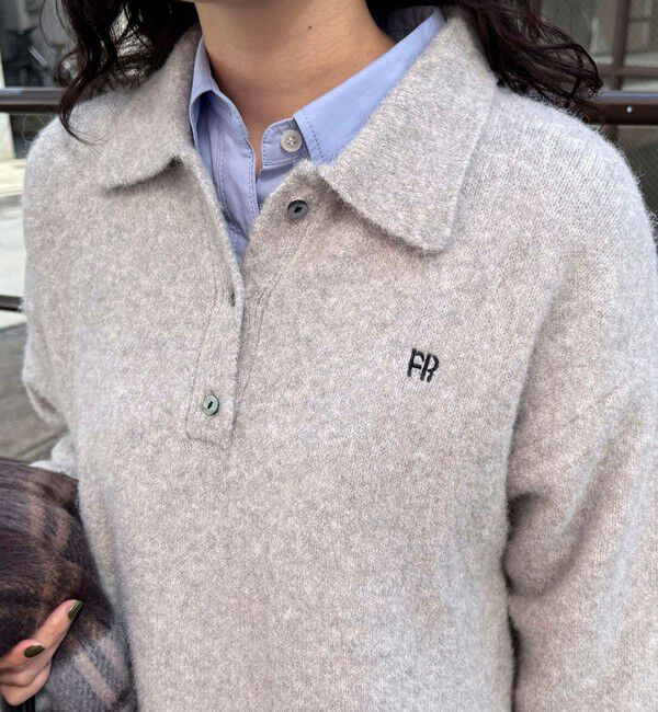 fredy emue「FR刺繍衿付きニットワンピース」|ワンピース|