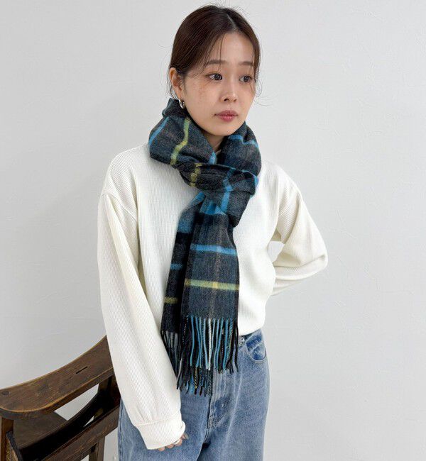 TWEED MILL/ツイードミル】ウールチェックストール48（fredy emue