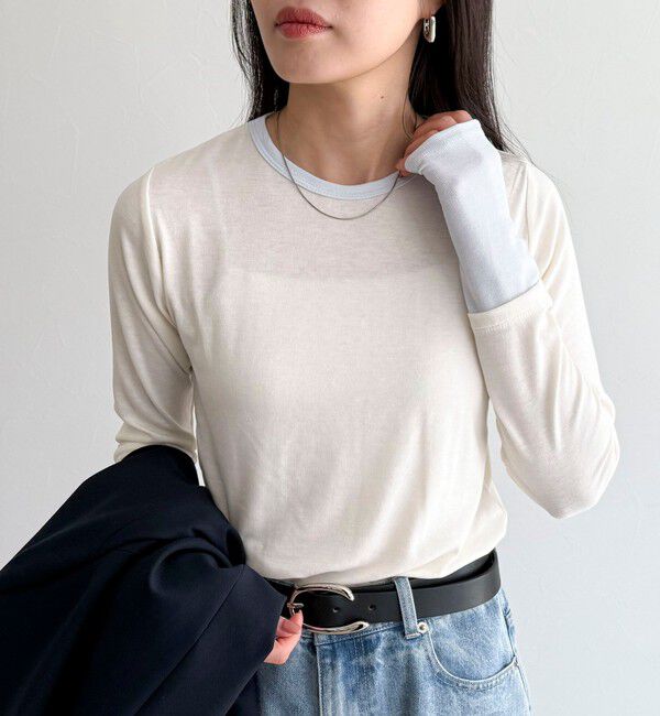 fredy emue「シアーリブレイヤードロンTシャツ」|Tシャツ・カットソー|