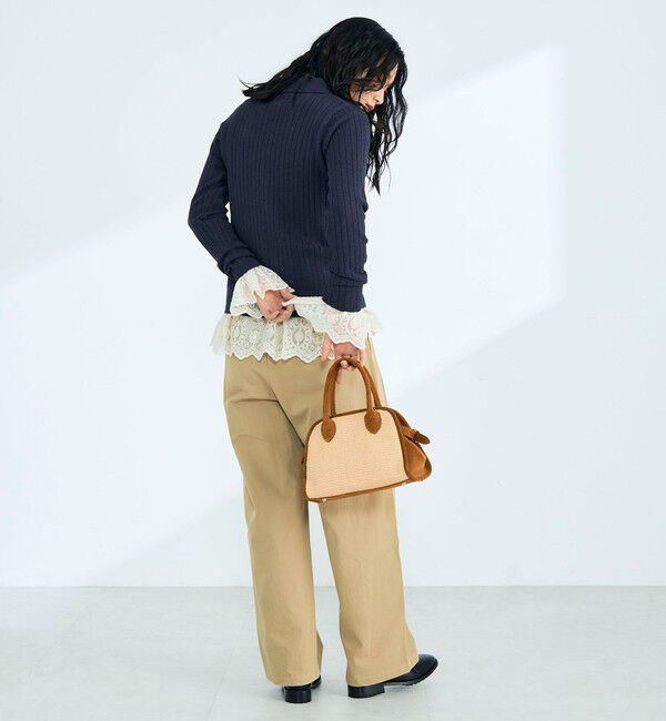 fredy emue「センタースリット衿付きプルオーバー」|ニット・セーター|