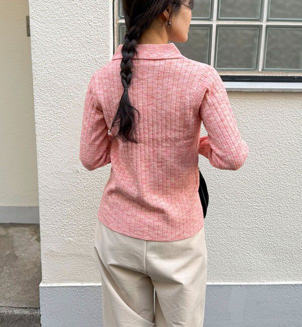 fredy emue「センタースリット衿付きプルオーバー」|ニット・セーター|