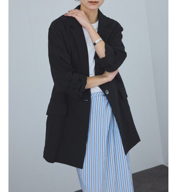 SALON adam et rope'「オーガニックコットンダブルガーゼジャケット［洗える］」|テーラードジャケット|