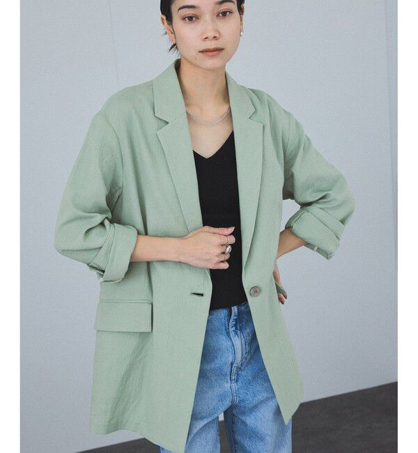 SALON adam et rope'「オーガニックコットンダブルガーゼジャケット［洗える］」|テーラードジャケット|