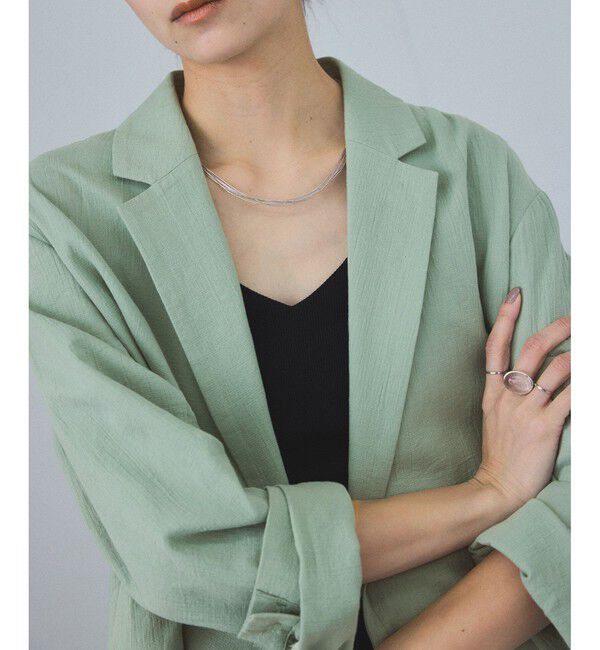 SALON adam et rope'「オーガニックコットンダブルガーゼジャケット［洗える］」|テーラードジャケット|