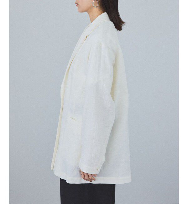 SALON adam et rope'「オーガニックコットンダブルガーゼジャケット［洗える］」|テーラードジャケット|