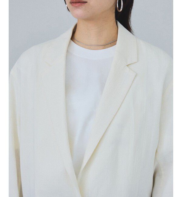 SALON adam et rope'「オーガニックコットンダブルガーゼジャケット［洗える］」|テーラードジャケット|