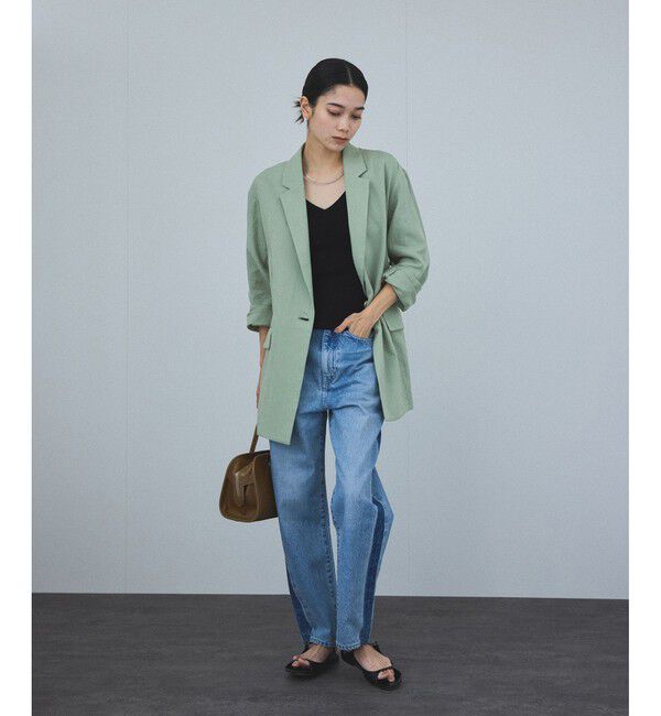 SALON adam et rope'「オーガニックコットンダブルガーゼジャケット［洗える］」|テーラードジャケット|