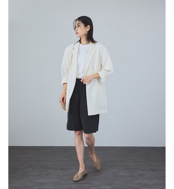 SALON adam et rope'「オーガニックコットンダブルガーゼジャケット［洗える］」|テーラードジャケット|