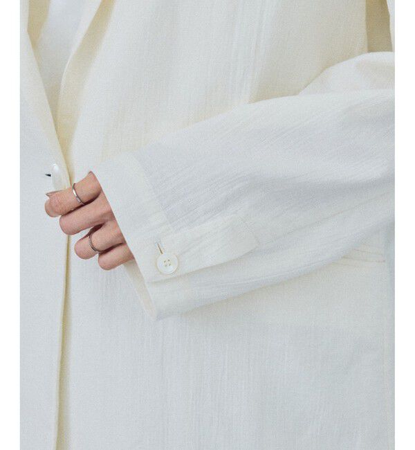 SALON adam et rope'「オーガニックコットンダブルガーゼジャケット［洗える］」|テーラードジャケット|