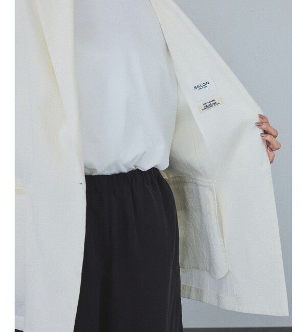 SALON adam et rope'「オーガニックコットンダブルガーゼジャケット［洗える］」|テーラードジャケット|