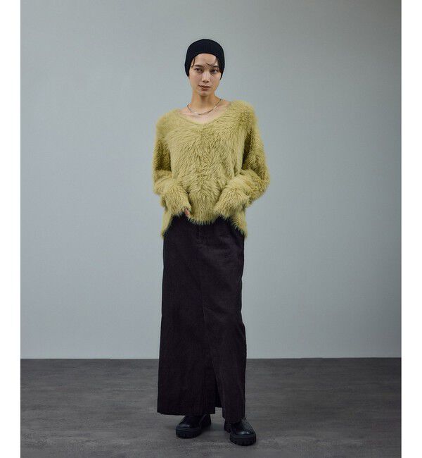 SALON adam et rope'「【WEB限定】ウォッシャブル前後2WAYシャギーニットプルオーバー」|ニット・セーター|