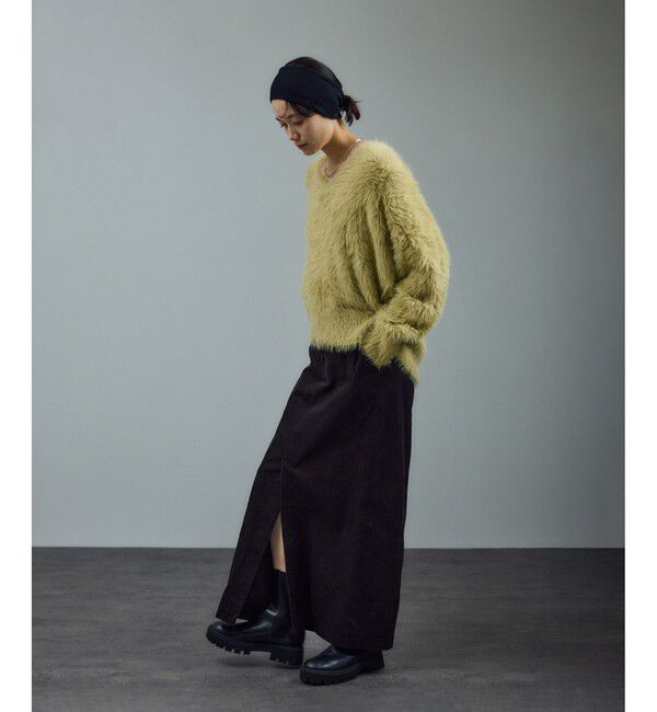 SALON adam et rope'「【WEB限定】ウォッシャブル前後2WAYシャギーニットプルオーバー」|ニット・セーター|