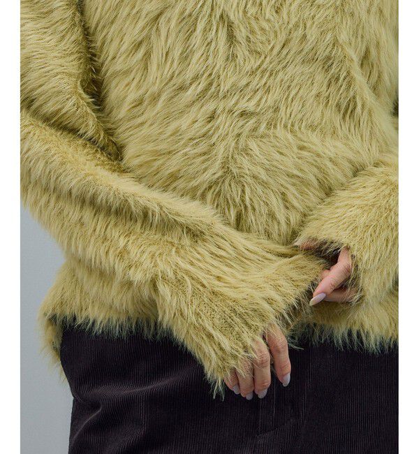 SALON adam et rope'「【WEB限定】ウォッシャブル前後2WAYシャギーニットプルオーバー」|ニット・セーター|