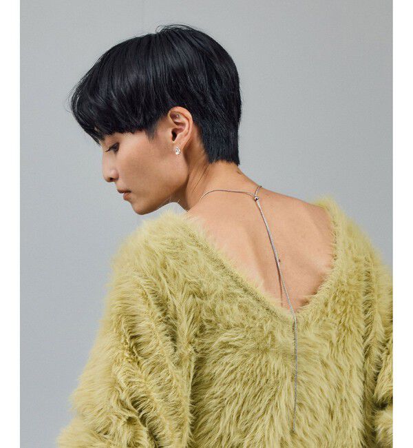 SALON adam et rope'「【WEB限定】ウォッシャブル前後2WAYシャギーニットプルオーバー」|ニット・セーター|