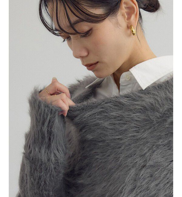 SALON adam et rope'「【WEB限定】ウォッシャブル前後2WAYシャギーニットプルオーバー」|ニット・セーター|