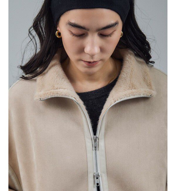 SALON adam et rope'「【WEB限定】フェイクムートンショートコート」|その他|