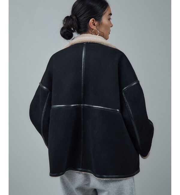 SALON adam et rope'「【WEB限定】フェイクムートンショートコート」|その他|