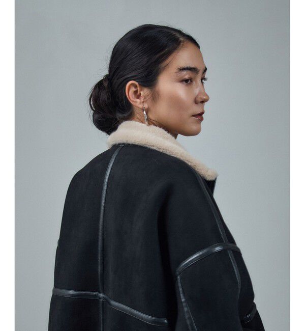 SALON adam et rope'「【WEB限定】フェイクムートンショートコート」|その他|