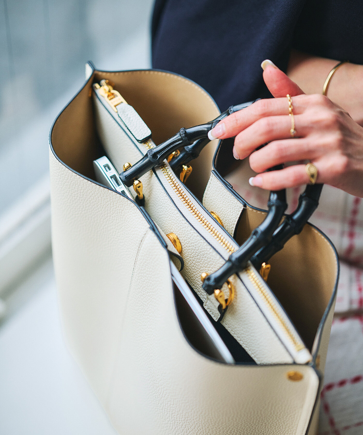 ROPE「【E'POR】BAMBOO BAG Large【通勤】【A4対応】【25AW】」|トートバッグ|