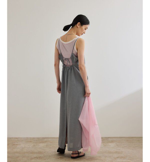 ROPE「【WEB・一部店舗限定】【接触冷感/UVカット】チュールコンビテレコタンクトップ」|タンクトップ|