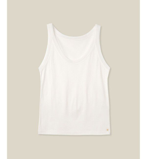 ROPE「【WEB・一部店舗限定】【接触冷感/UVカット】チュールコンビテレコタンクトップ」|タンクトップ|