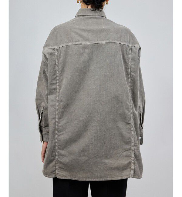 ROPE「【Healthy denim(ヘルシーデニム）】一部別注Almondコーデュロイビッグシャツ/イージーケア」|シャツ・ブラウス|