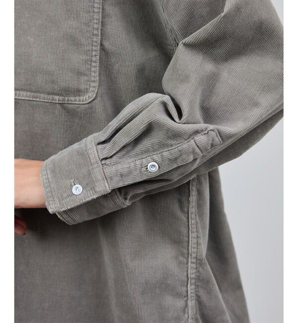 ROPE「【Healthy denim(ヘルシーデニム）】一部別注Almondコーデュロイビッグシャツ/イージーケア」|シャツ・ブラウス|