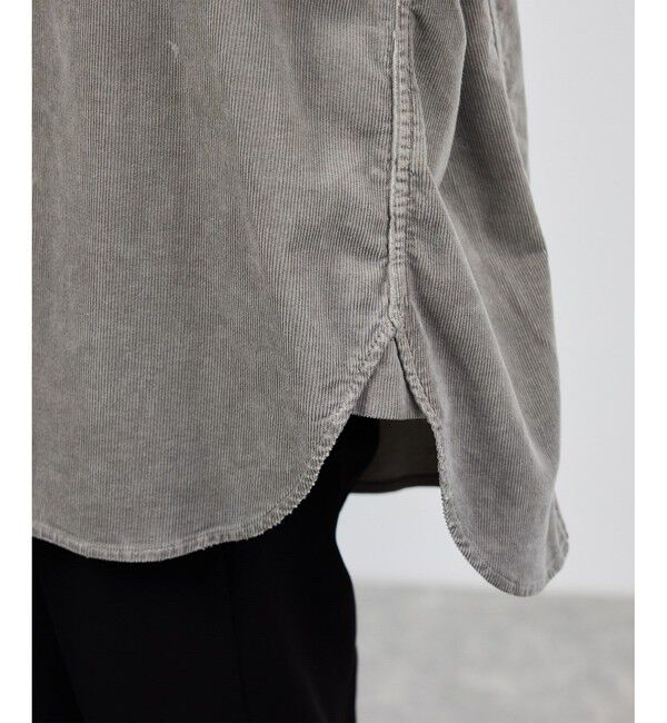 ROPE「【Healthy denim(ヘルシーデニム）】一部別注Almondコーデュロイビッグシャツ/イージーケア」|シャツ・ブラウス|