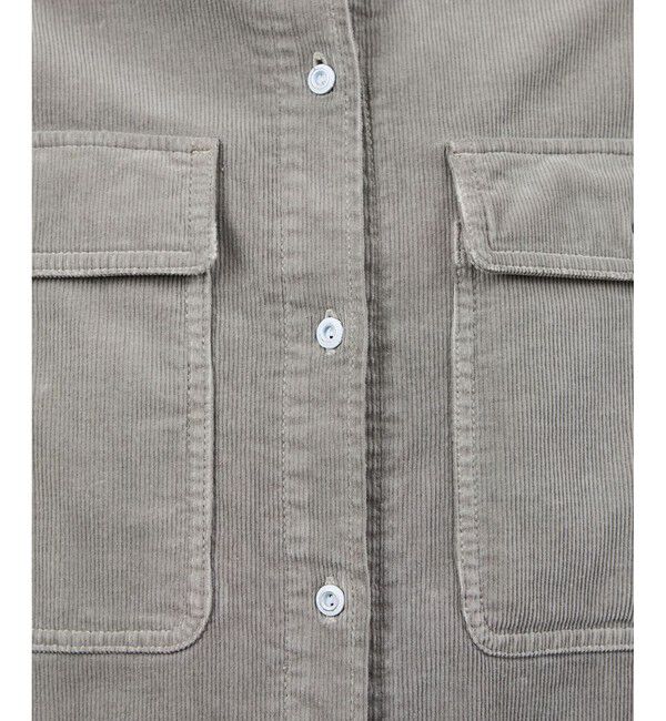 ROPE「【Healthy denim(ヘルシーデニム）】一部別注Almondコーデュロイビッグシャツ/イージーケア」|シャツ・ブラウス|
