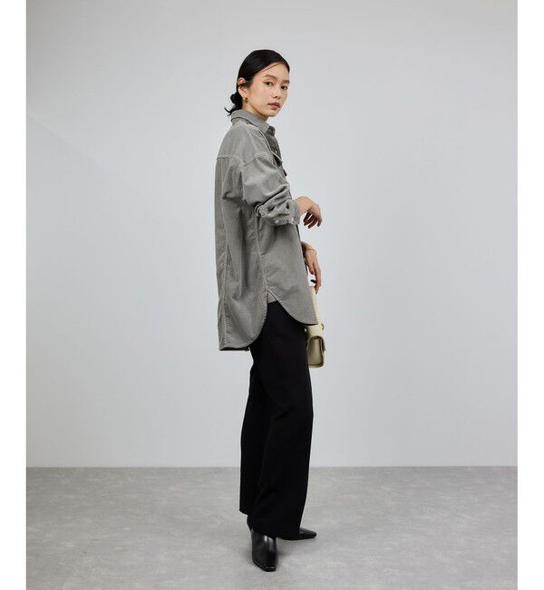 ROPE「【Healthy denim(ヘルシーデニム）】一部別注Almondコーデュロイビッグシャツ/イージーケア」|シャツ・ブラウス|
