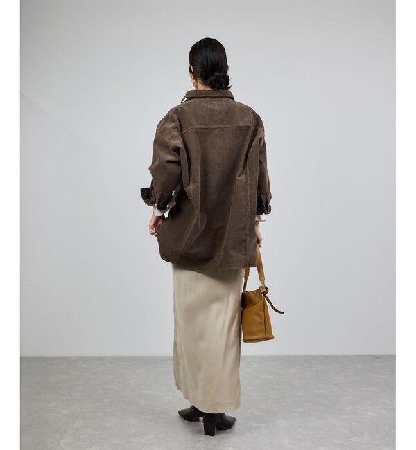 ROPE「【Healthy denim(ヘルシーデニム）】一部別注Almondコーデュロイビッグシャツ/イージーケア」|シャツ・ブラウス|